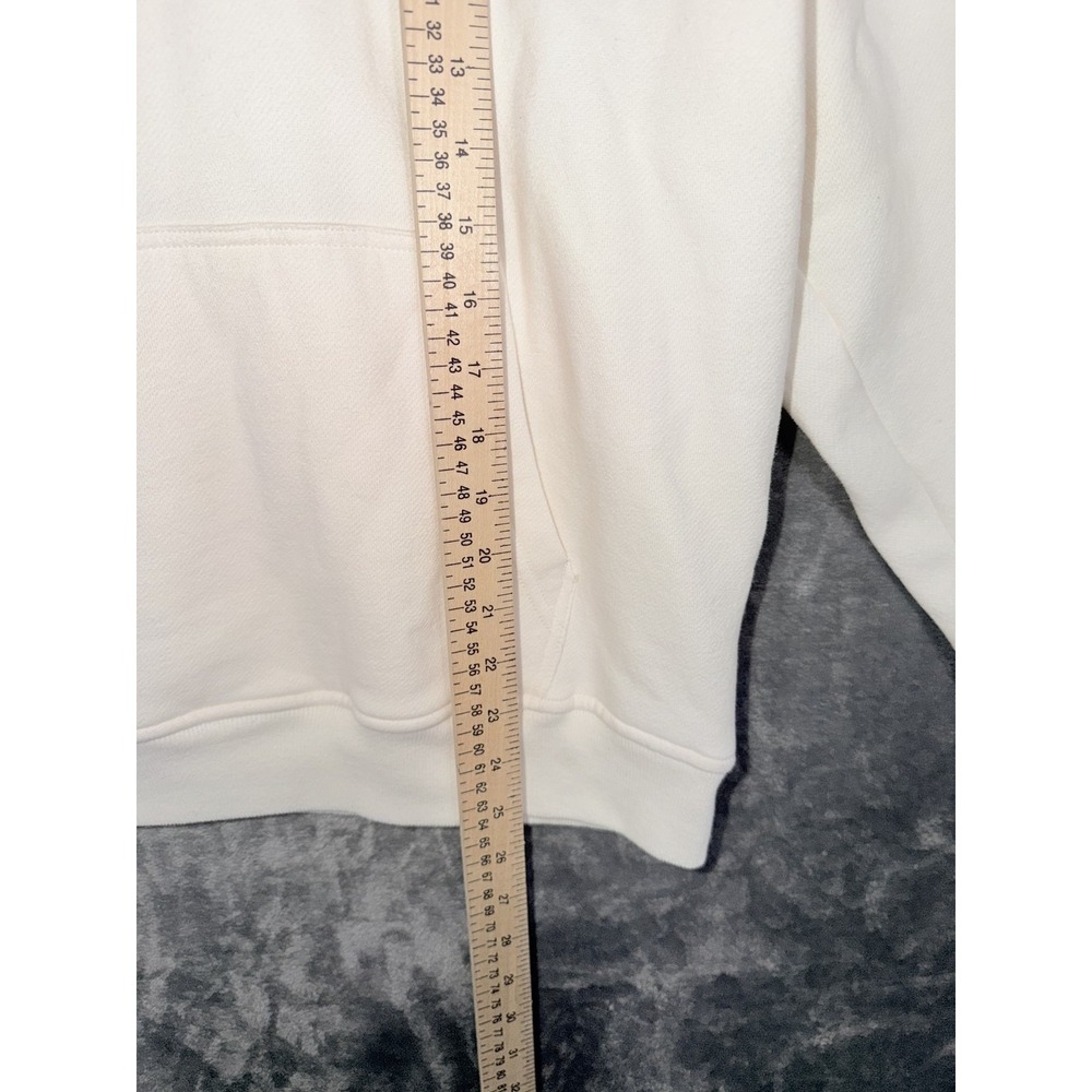Hollister Unisex Hoodie Oregon Ducks Donald Duck M Cream Pullover Boxy Fit NCAA - Picture 5 of 8